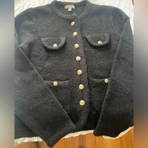 Textured sweater lady jacket